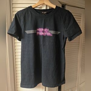 Henri Bendel × Shinji Murakami Black Unisex T-Shirt With Pink Logo GUC